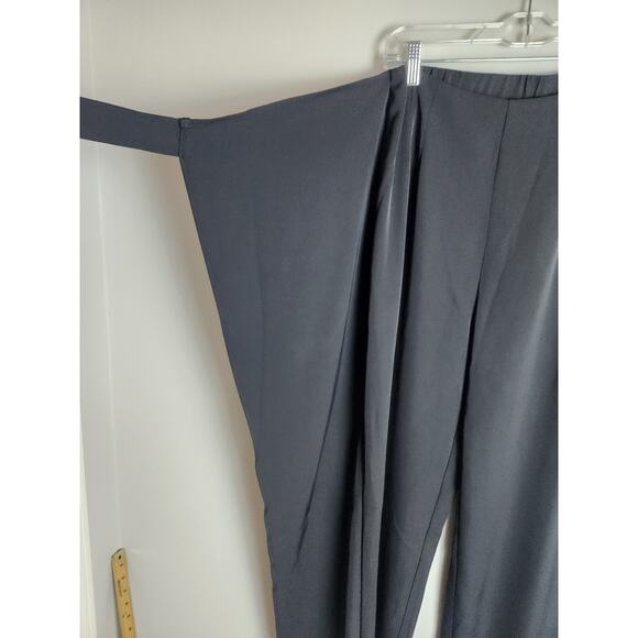 Halara High Waisted Tie Side Invisible Zipper Wide Leg Work Pants sz MP career - Picture 7 of 10